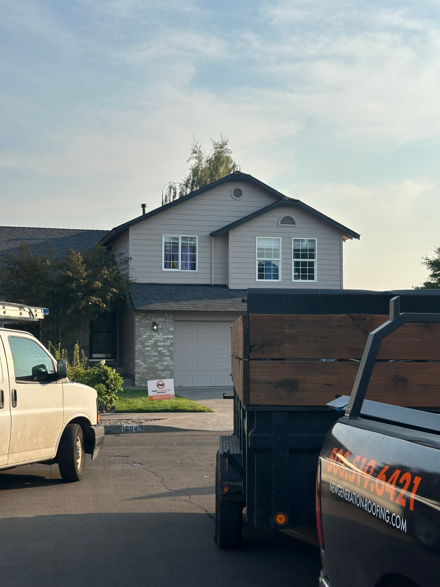 Completed roof replacement by New Generation Roofing near East Portland, Oregon